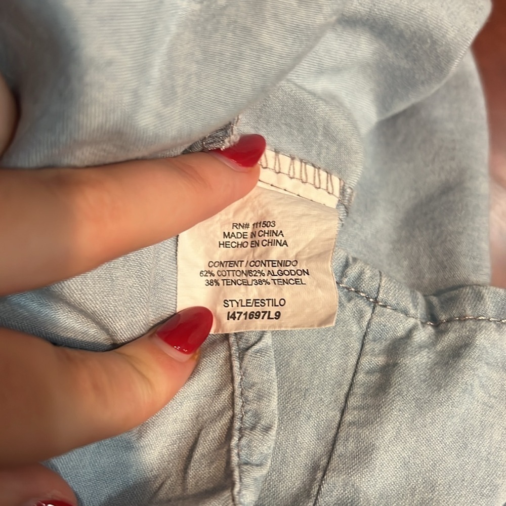 size medium as u wish off the shoulder light wash blue dress - Picture 4 of 4